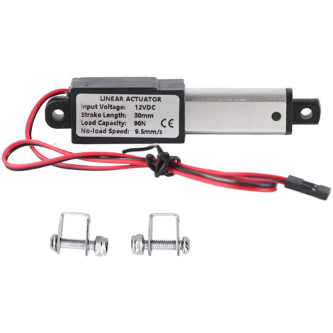 Mini actionneur linéaire électrique étanche, Micro petit mouvement, DC12V, course de 30mm pour Robot DIYForce 90N, vitesse 9.5 mm/s