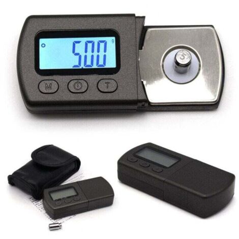 Mini adattatore per bilancia digitale, puntina per giradischi, misuratore di forza della puntina per giradischi digitale, display LCD retroilluminato per dischi fonografici