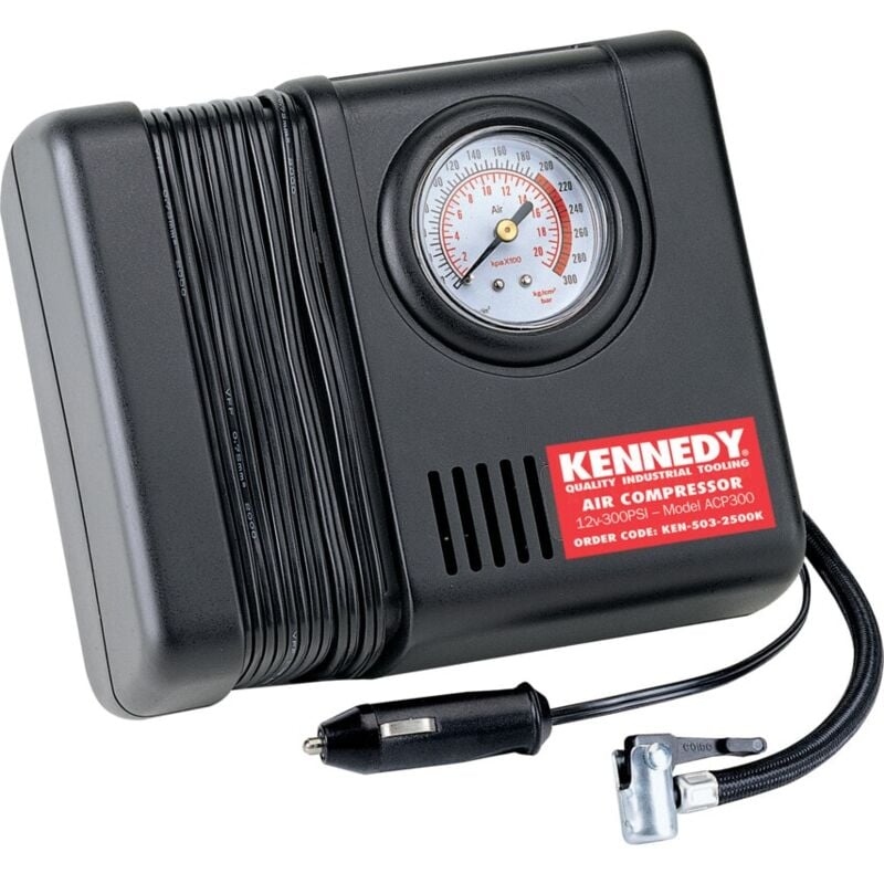 Mini Air Compressor 300PSI C/W Pressure Gauge - Kennedy