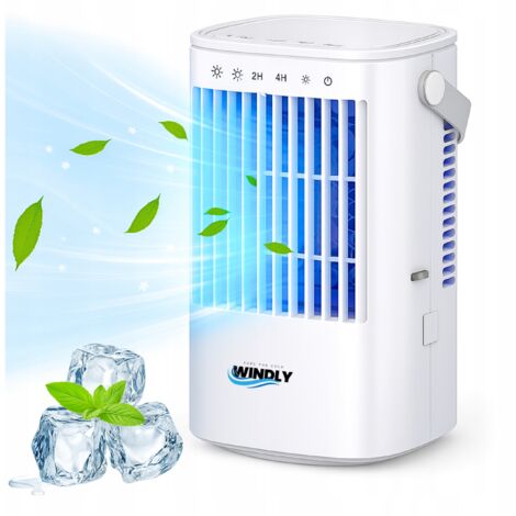 Mini aire acondicionado de escritorio, ventilador silencioso, enfriador de agua, 900 ml, LED