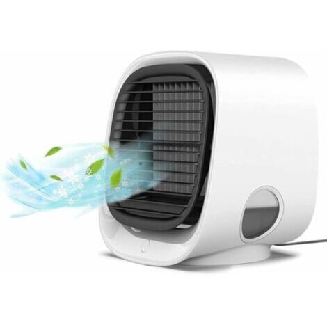Mini aire acondicionado portátil, 3 en 1, enfriador de aire, ventilador, aire acondicionado, 3 velocidades, aire acondicionado personal portátil, mini aire acondicionado silencioso para el hogar y la 