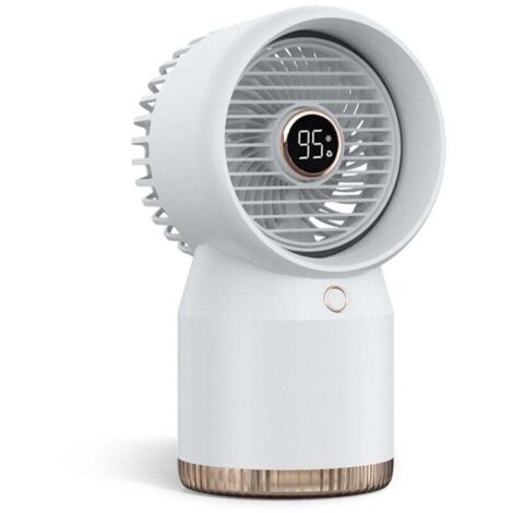 Mini aire acondicionado portátil, ventilador silencioso para dormitorio, recargable por USB, humidificador pequeño.