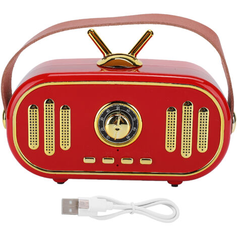 Mini-Akku-Bluetooth-Lautsprecher im Retro-Stil mit Kartenleser