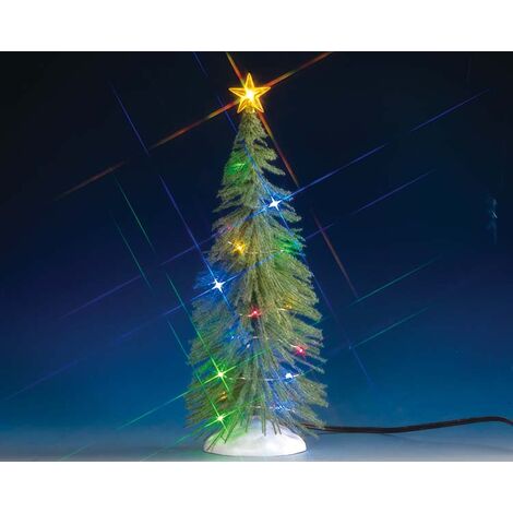 Mini Alberello di Natale Luminoso Illuminato Led H 26cm Villaggi di Natale Lemax