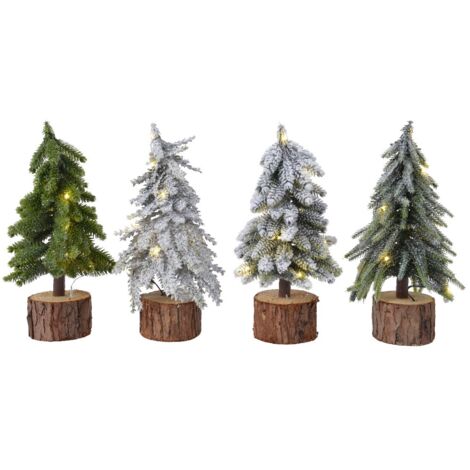 Mini albero ass d12 28cm - green bo prelit multi