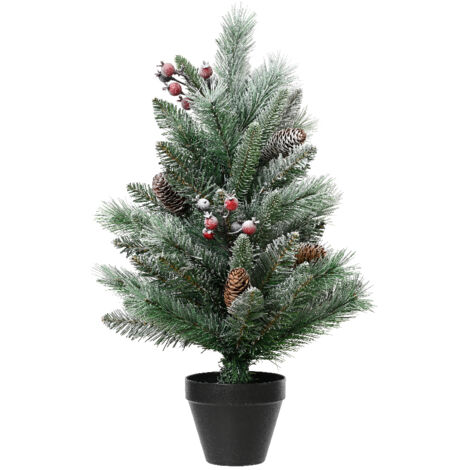 Mini albero con bacche e pigne 42x60 cm