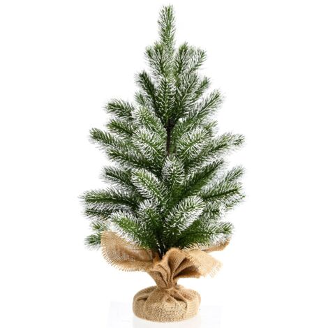 Mini albero di Natale 50cm in PE con base in cemento per scrivania