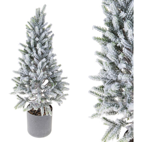 Albero di Natale Innevato ad Ombrello in Pvc H.180/240 cm Apertura ad  Ombrello - Blanco Slim