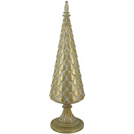 Mini Albero di Natale in Resina oro cm 12x12xh42