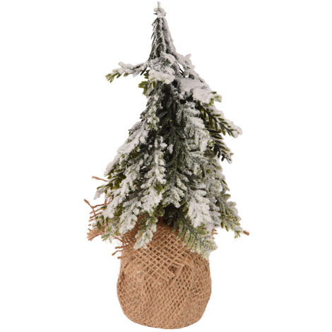 Mini albero innevato da interno H 20 x Ø 11 cm