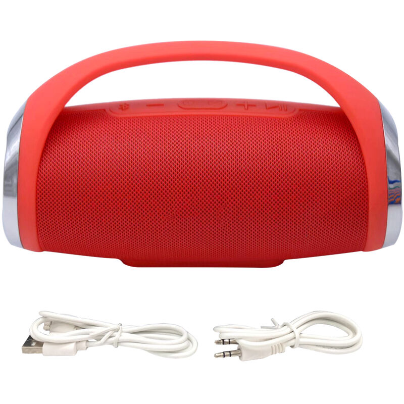 

Mini Altavoz BT Boombox inalambrico portatil Altavoces envolventes estereo multifuncionales para exteriores,rojo