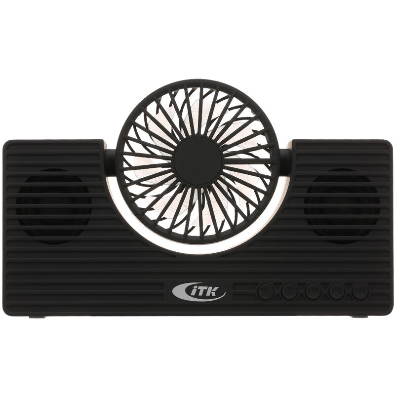 

Mini altavoz BT con ventilador, altavoz para telefono inalambrico, caja de sonido portatil multifuncional, compatible con tarjeta TF, entrada