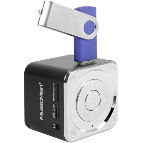 Mini altoparlante Technaxx MusicMan Mini AUX, SD, USB Nero