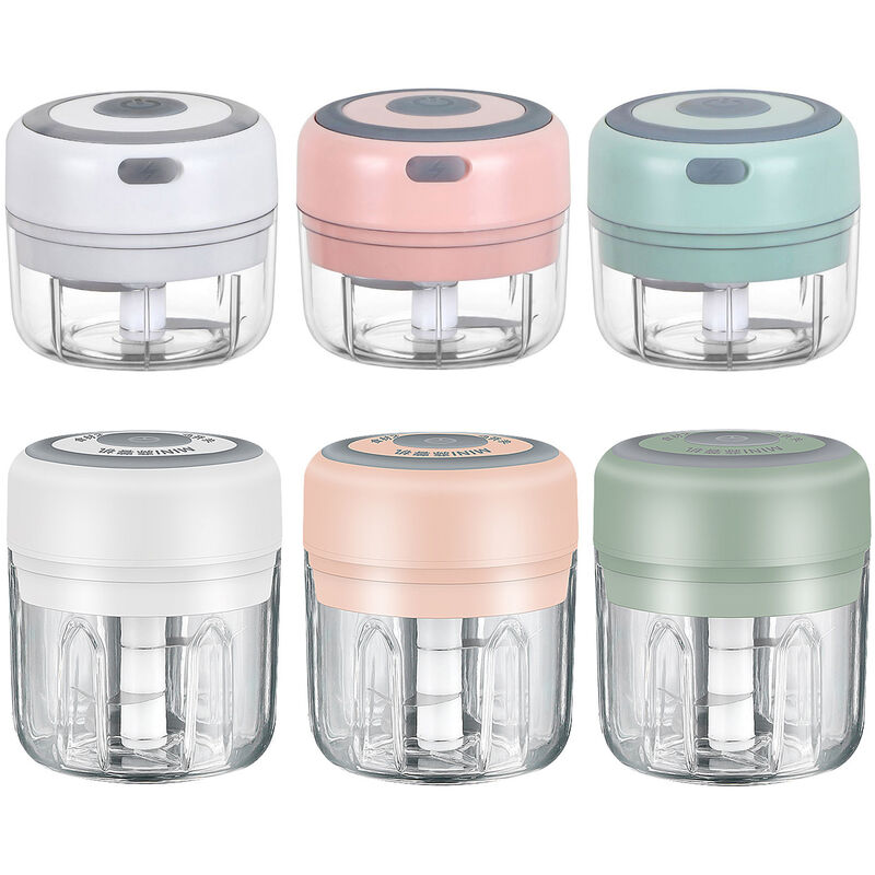 

Mini amoladora de ajo, ajo electrico, recargable por USB,Rosa, 250ml
