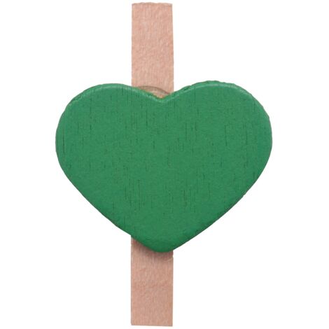 50pcs amour coeur petite pince à linge en bois artisanat clips