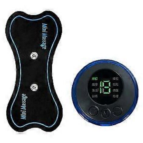 Mini appareil électrique pour massage du cou et du dos, adhésif portable pour massage cervical, soulagement de la douleur par électrostimulation musculaire (EMS) - NMAOV (avec coussin) - AquaForge