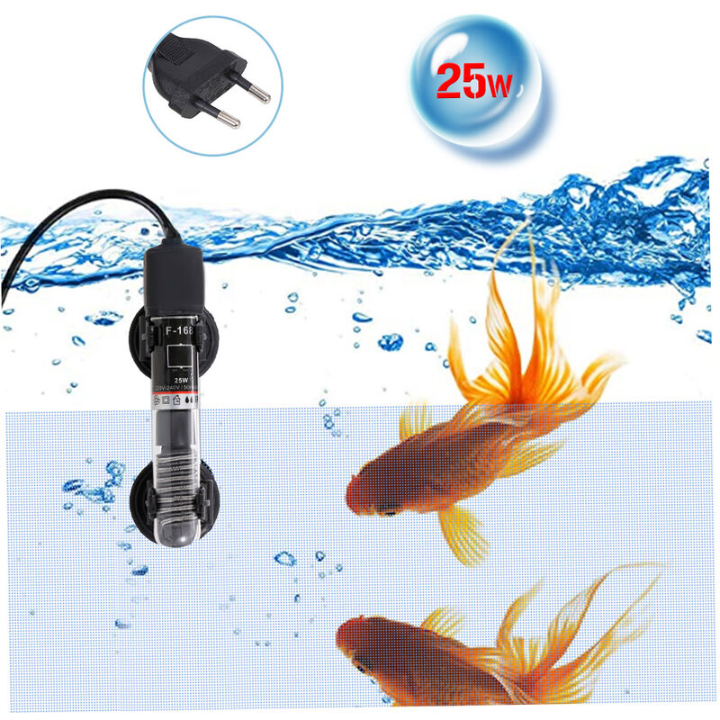 Mini-Aquarium Chauffe-Eau Submersible Automatique Thermostat Chauffe-Aquarium Chauffe-Eau A Quartz Tube Avec Ventouse, 50W