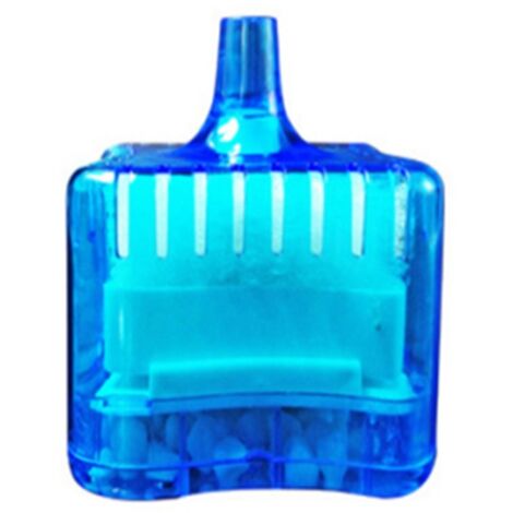 Mini-Aquarium-Luftfilter aus ABS (quadratisch) – 8 x 8 x 8 x 5,5 cm – blau – mit Bio-Schwamm und Aktivkohle
