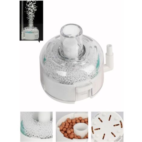 Mini-Aquarium-Schwammfilter, kleiner Tauchfilter für Aquarien mit eingebautem Luftblasenstein und Biobällen für Aquarien bis zu 5 Gallonen (Luftpumpe nicht enthalten)