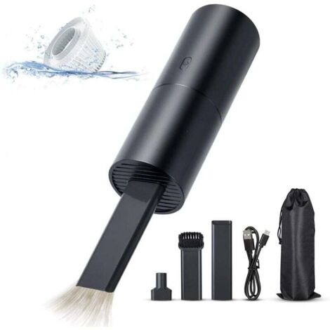 Mini aspirapolvere, aspirapolvere portatile senza fili, ricaricabile tramite USB, potente ventosa 2 in 1, aspirapolvere portatile leggero per auto, computer, tastiera, peli di animali, facile da pulir