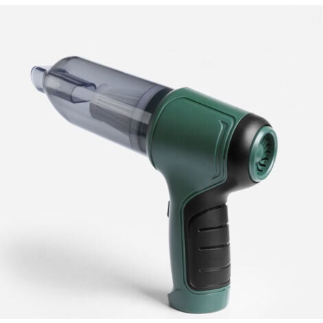 Mini aspirapolvere portatile senza fili 9000Pa, 3 in 1: potente spolverino elettrico, asciugacapelli, pompa a vuoto per laptop, console, pianoforte, auto, casa, ufficio - Verde, 1pz