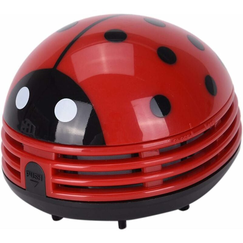 Ensoleille - Mini Aspirateur de Poussière, Aspirateur de Table Électrique Ouinne Ladybug (Rouge), Ensoleillé