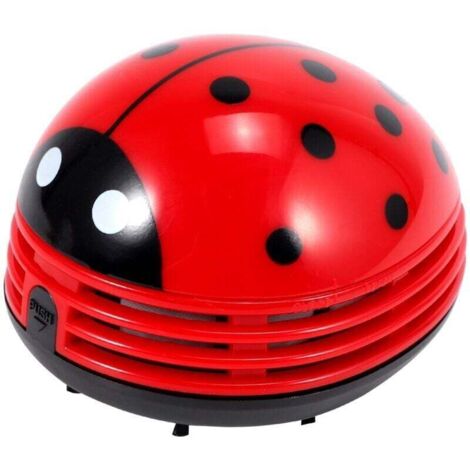 Mini Aspirateur De Table À Piles Motif Coccinelle Rouge Compact Portable