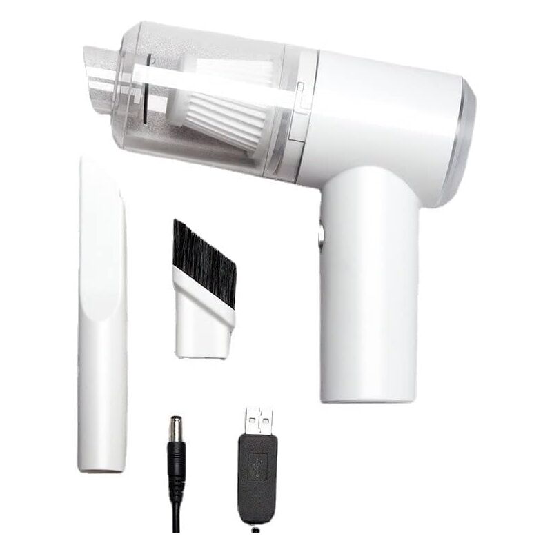 KZQ - Mini aspirateur de Voiture Rechargeable sans Fil 120W 6000PA aspirateur à Main avec lumière led pour Voiture Clavier d'animal de Compagnie