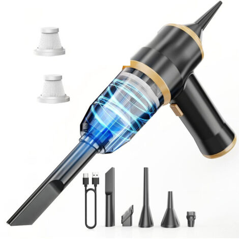 Mini-Autostaubsauger 5500 Pa – Kabelloser Handstaubsauger mit 2 Filtern, ideal für Auto, Sofa, Büro, Haustiere und Zuhause