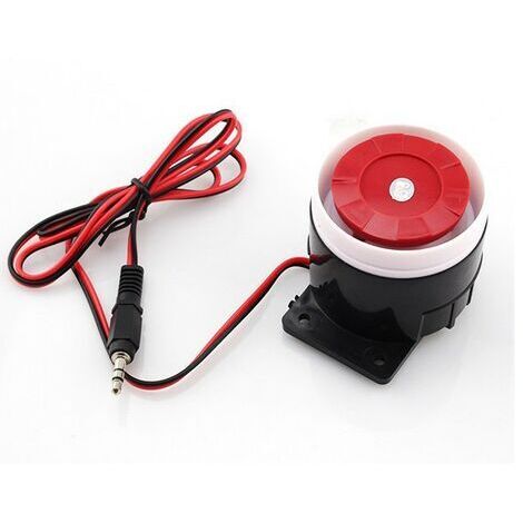 Mini Avertisseur Sonore de Système D'alarme Sonore de Sirène de fil Rouge Rouge pour la Sirène de Sécurité à Domicile 120dB DC 12V Alarme Sonore