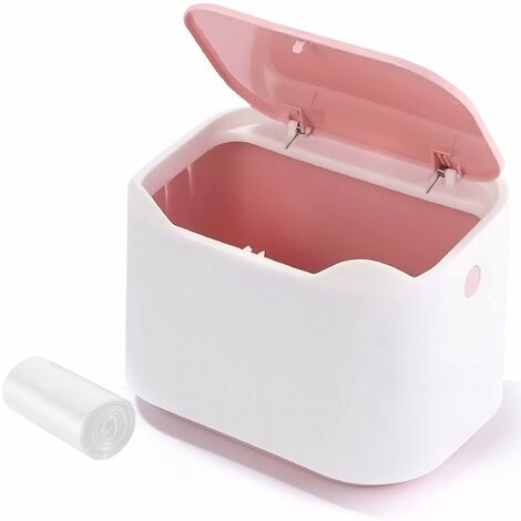 Bureau avec couvercle, poubelle Mini Kawaii mignon chat poubelle boîte de  rangement fille porte-stylo seau de rangement