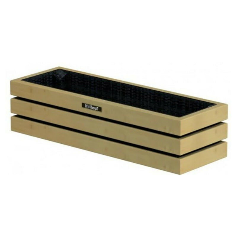 Growshops Outdoor - Mini bac rectangulaire pour jardin - Bois - 60x20x15cm