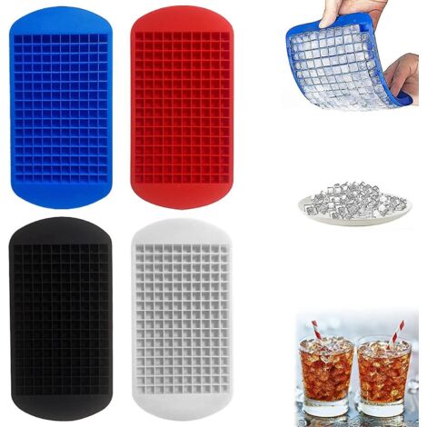 mini Bacs  Glaons 4 Pices En Forme De Glaon Empilable Bac  Glaons En Silicone 160 Grille Maison Cuisine Bar Fte Boissons Rouge Bleu Noir Blanc