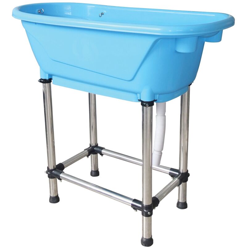 Mini baignoire plastique bleue 95 x 50 x 91 cm