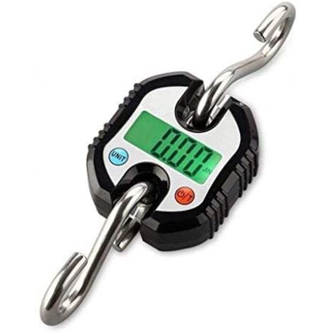 Mini Balance Électronique Portable Balance De Grue Balance Numérique LCD pour Suspendre Le Crochet De Bétail De Mouton De Porc 300lb/150 Kg (Color : Black, Size : 150kg/50g)