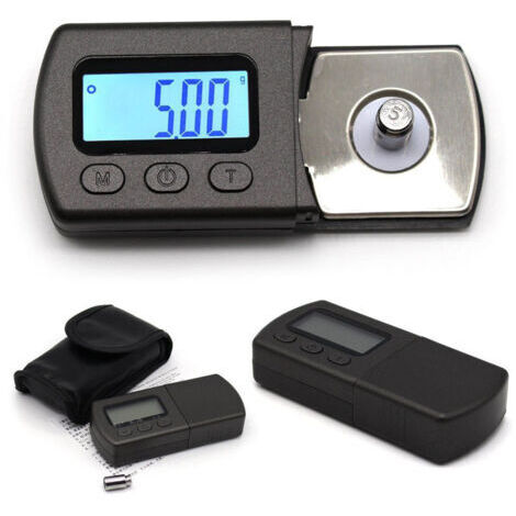 Mini Balance Numérique Adaptateur, Aiguille Platine Vinyle , Numérique Turntable Stylus Force Echelle Jauge Testeur, Phonographe Disque LCD Rétroéclairé