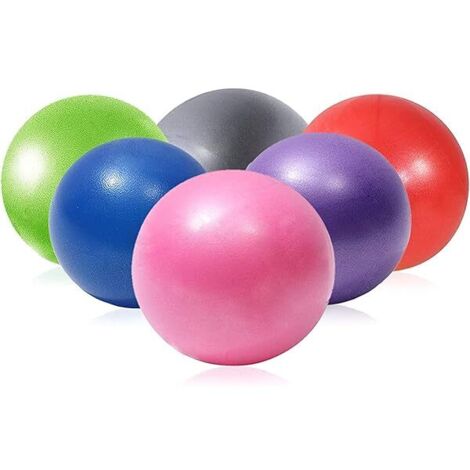 Mini Ball Yoga - 23 Cm - Antidérapant Anti-Éclatement PVC Souple - Pour Rééducation Spinal Pelvienne Équilibre Postural Entraînement Core - 6 Pièces