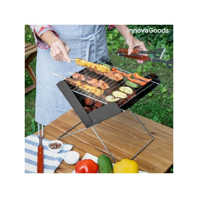 Innovagoods - Mini-barbecue Pliable Portable pour Charbon Foldecue