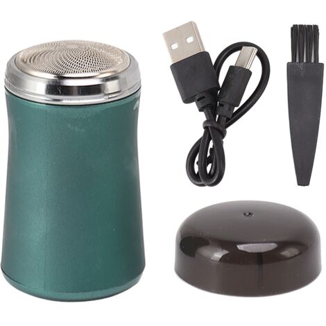 Mini-Barttrimmer, tragbar, elektrisch, Geschenkidee zu Weihnachten/Neujahr, waschbar, grün