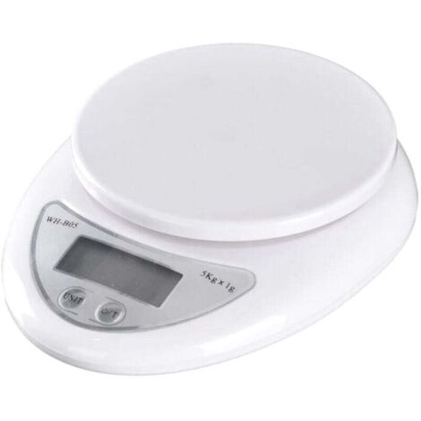 Mini báscula de cocina de alta precisión, 5 kg/1 g, pantalla LCD grande, funciona con pilas (pilas no incluidas).