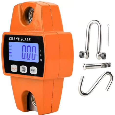 Mini báscula digital LCD de 300 kg/600 lb, colgante, portátil, industrial, electrónica, robusta, para trabajos de nivelación.
