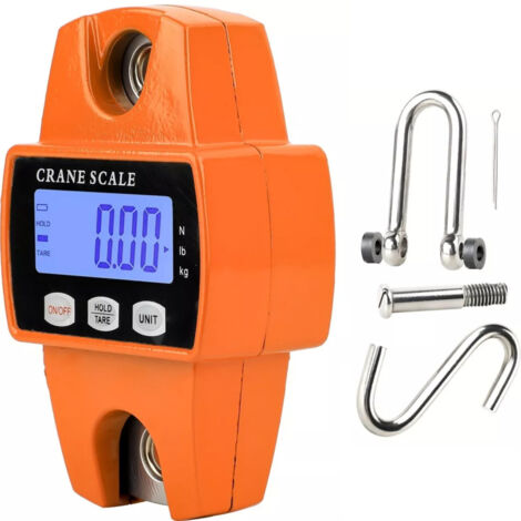 Mini báscula digital LCD de 300 kg/600 lb, colgante, portátil, industrial, electrónica, robusta, para trabajos de nivelación.