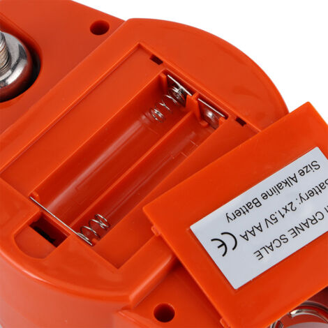 Mini báscula electrónica portátil con pantalla LCD naranja, 300 kg/600 lb, báscula digital con pantalla y acceso