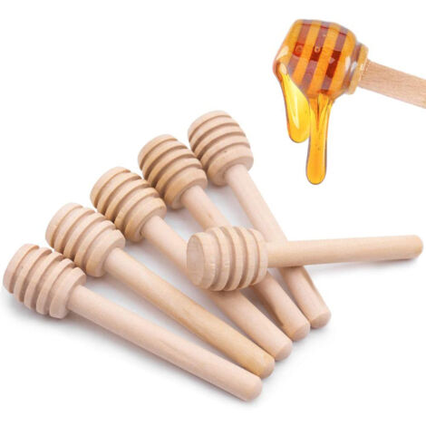 Mini bâtonnets en nid d'abeille en bois de 8cm, 50 pièces, baguette d'agitation pour confiture de café, Gadgets de cuisine