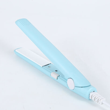 Mini bigoudi, coiffeur Fer plat en céramique ardoise électrique coiffeur Bigoudi Beauté chauffage bigoudi Outil de coupe de cheveux professionnel (Bleu)