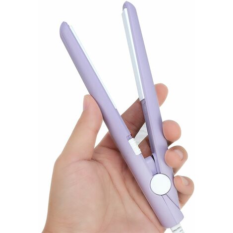 Mini bigoudi, coiffeur Fer plat en céramique ardoise électrique coiffeur Bigoudi Beauté chauffage bigoudi Outil de coupe de cheveux professionnel (violet)
