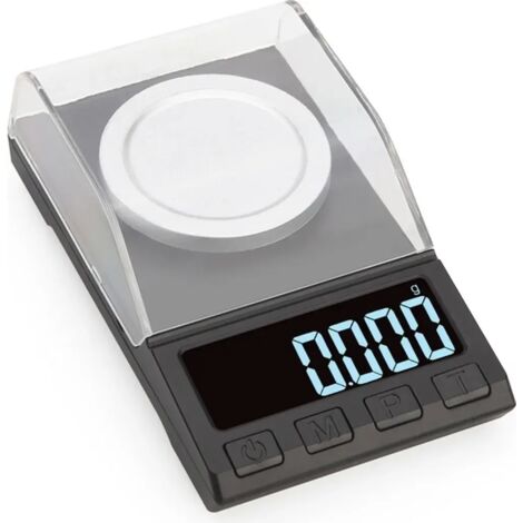 Mini bilancia elettronica di alta precisione per pesare gioielli, 10 grammi / 0,001 grammi.