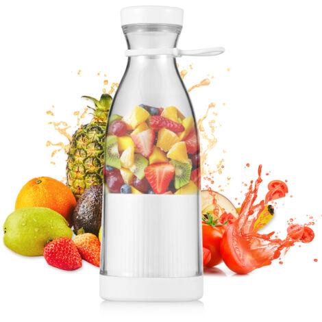 Mini blender électrique portable 300 ml 6 lames rechargeable pour smoothies milkshakes jus bébés
