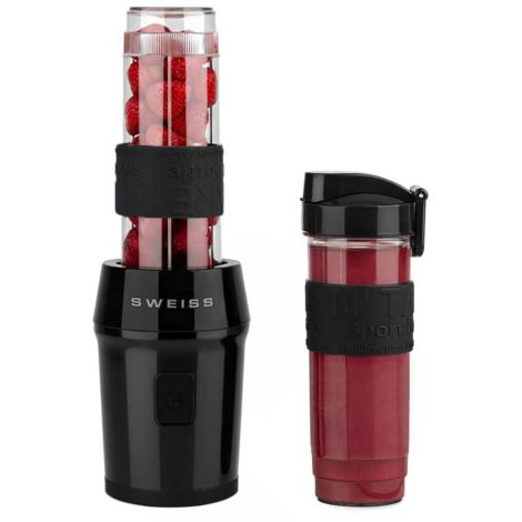 Mini-blender - SWEISS - MOOV9 - 300 W - 570 ml - 2 gourdes - Noir