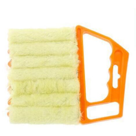 Mini Blinds Cleaner Shutter Multifunctional Household Cleaning Dust Brush for Home Hotel Yellow